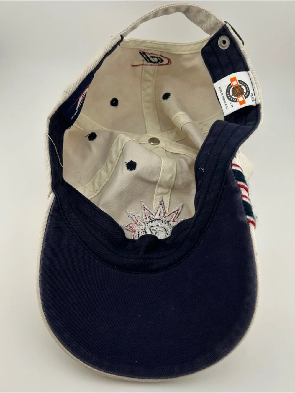 Vintage New York Rangers Pro Player Hat Tan Strapback NHL Center Ice Liberty - Picture 7 of 9